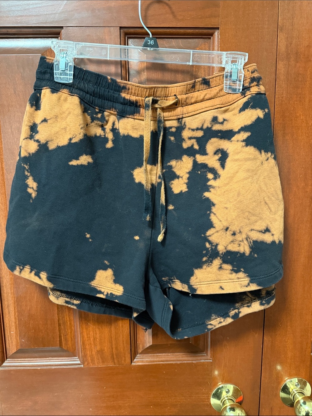 H & M Tie-Dye Black and Tan Women’s Lounge Shorts